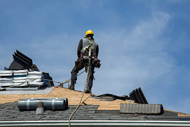 Professional Roofing technician working in Sauk City, WI